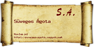 Süveges Ágota névjegykártya